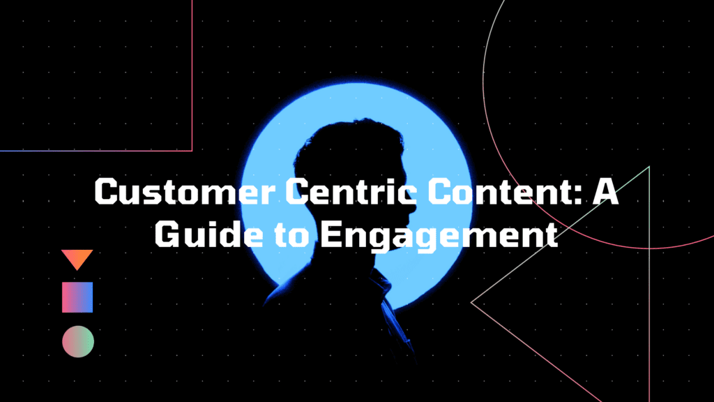 customer centric content header. Showing a customer in focus as the backgound
