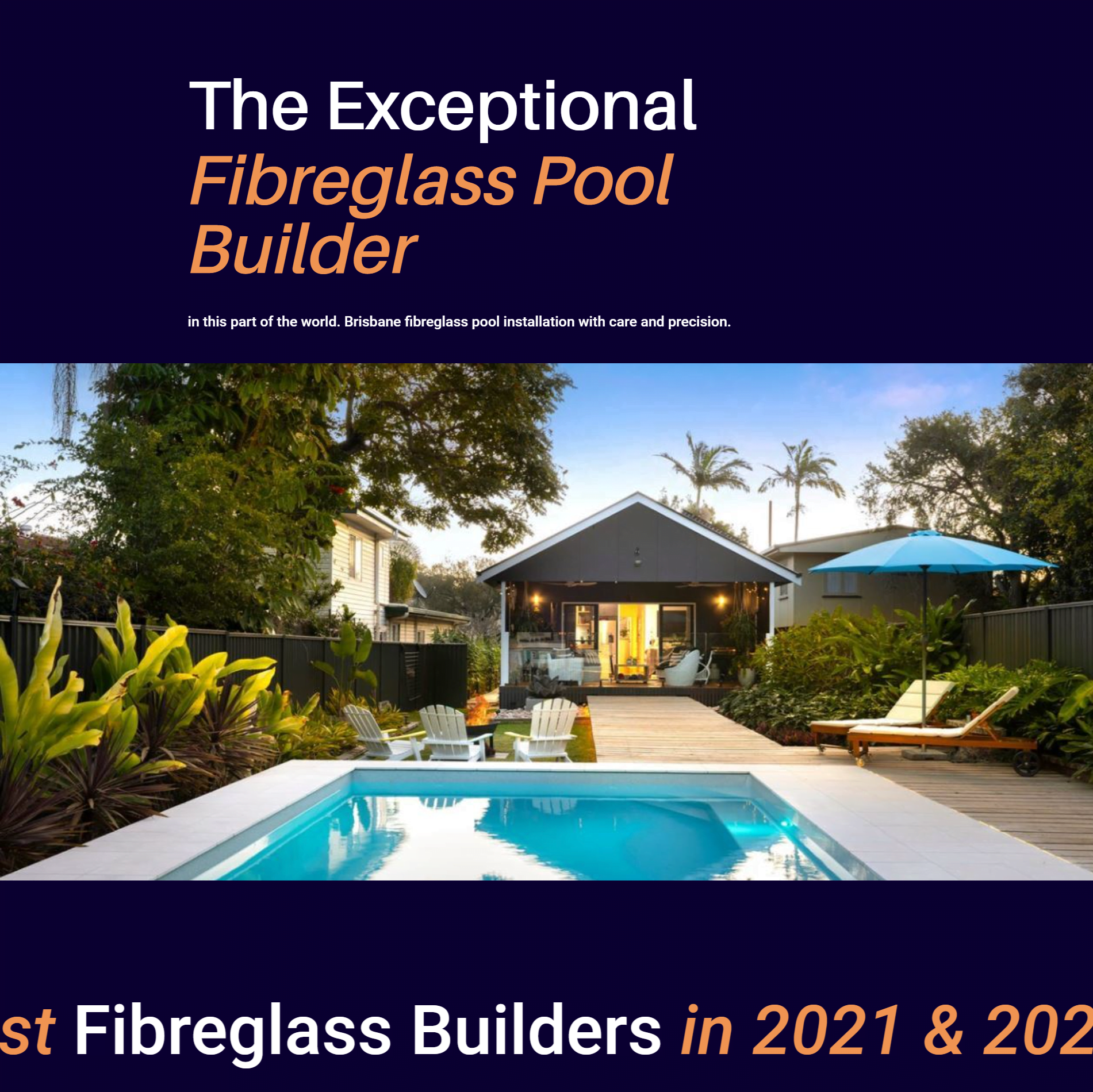 fibreglass pools builder MFPs new website