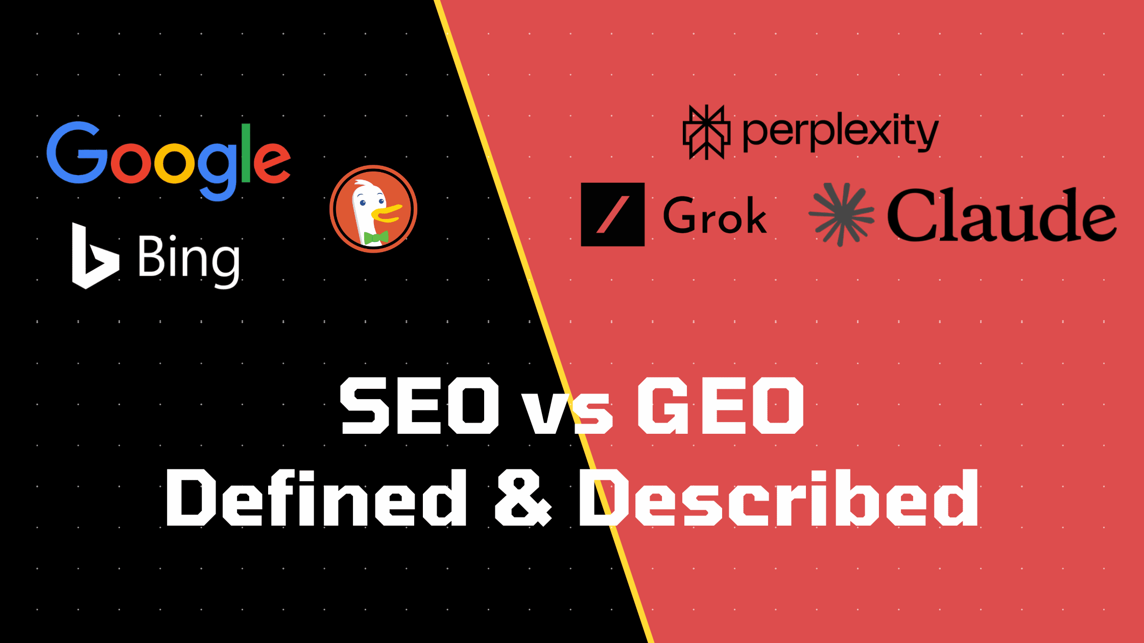 GEO vs SEO Defined and Described for Founders - blog header singulairty digital