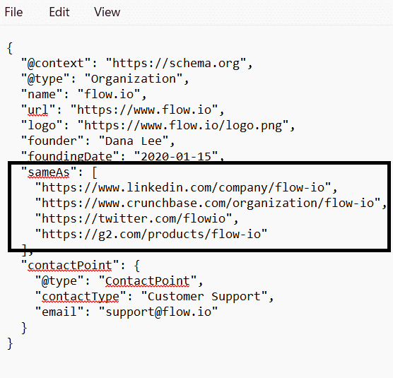 schema sameAs example